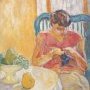 Femme tricotant