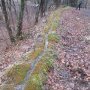 Un curiosité, un ruisseau qui coule sur un monticule de tuf !