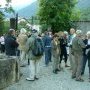 Arrivée des promeneurs dans la parc de la maison des champs