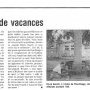 Extrait du Dauphiné Libéré du 31 août 2005