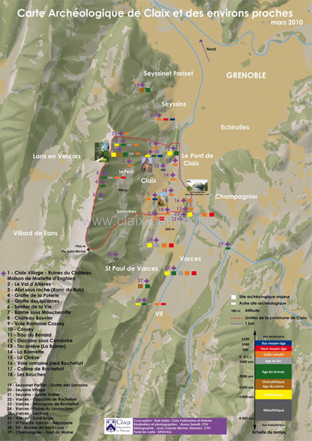 Cliquez pour accéder à la carte archéologique de Claix